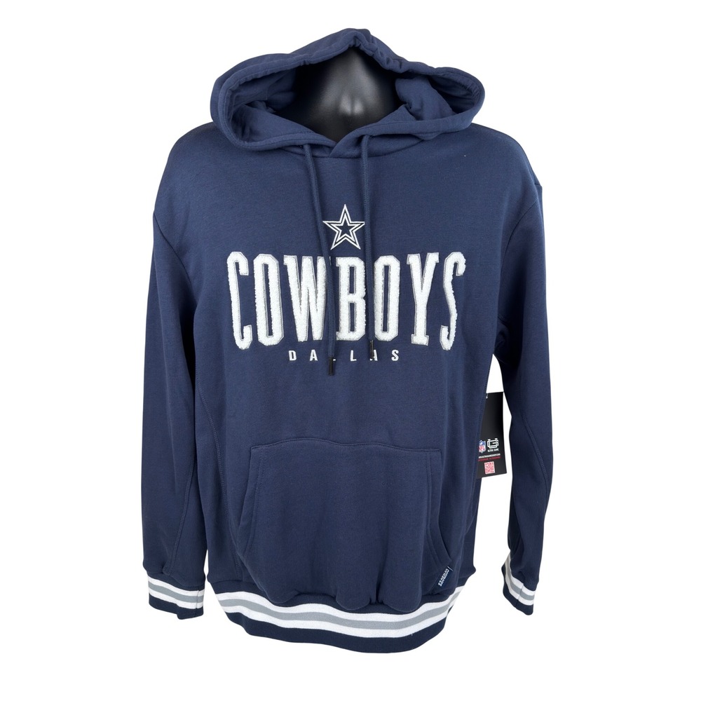 NFL Dallas Cowboys Mens Navy Blue Hoodie Ultra Game Pullover Sweatshirt Medium